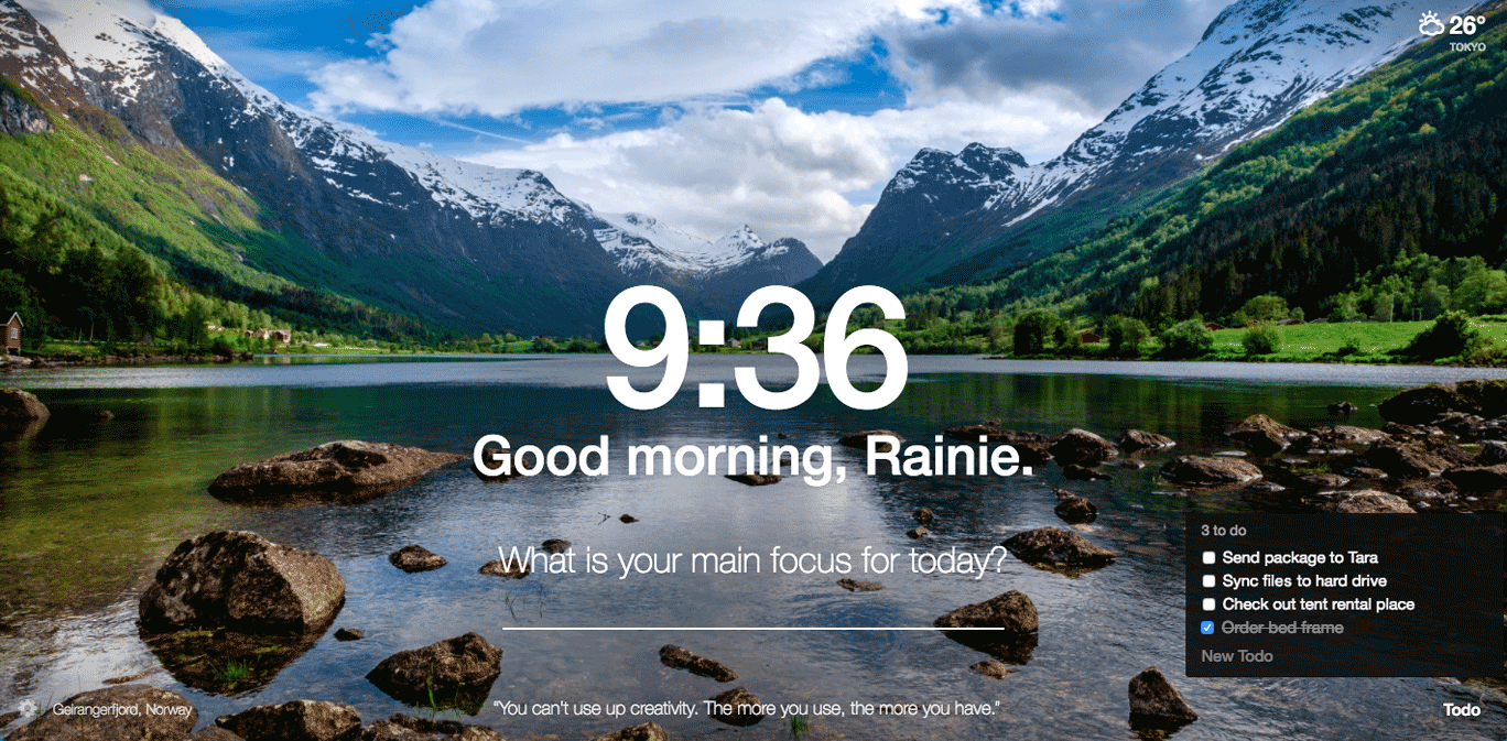 Momentum Chrome extension